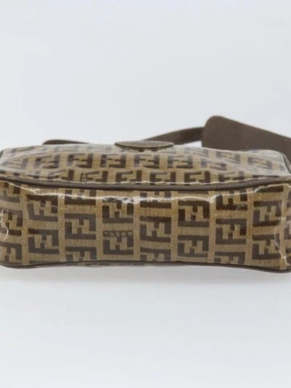 FENDI Zucchino Canvas Shoulder Bag Beige Auth - Picture 5 of 16